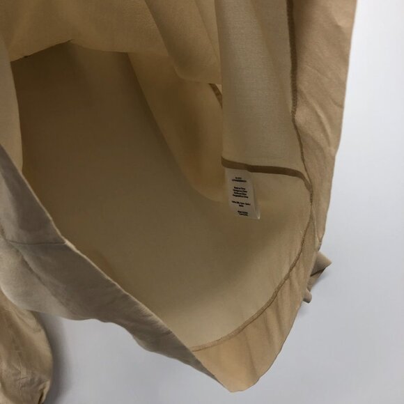 NWT Rachel Zoe light beige 100% silk long sleeve blouse size ~ Medium - Picture 11 of 16